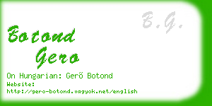 botond gero business card